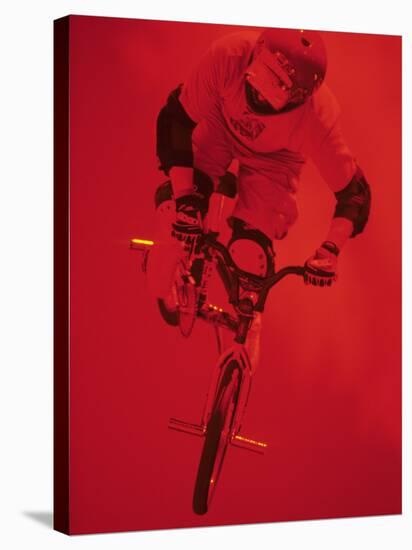 Bmx Cyclist-Paul Sutton-Stretched Canvas