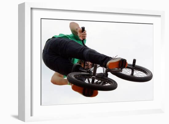 BMX Flying High-Karen Williams-Framed Photographic Print