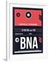 BNA Nashville Luggage Tag I-NaxArt-Framed Art Print