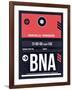 BNA Nashville Luggage Tag I-NaxArt-Framed Art Print