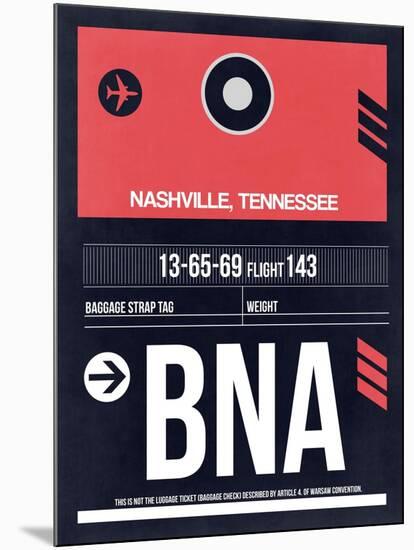 BNA Nashville Luggage Tag I-NaxArt-Mounted Art Print