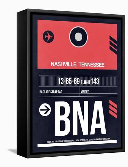 BNA Nashville Luggage Tag I-NaxArt-Framed Stretched Canvas