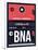 BNA Nashville Luggage Tag I-NaxArt-Framed Art Print