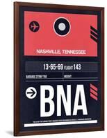 BNA Nashville Luggage Tag I-NaxArt-Framed Art Print