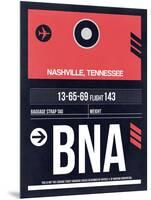 BNA Nashville Luggage Tag I-NaxArt-Mounted Art Print