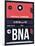 BNA Nashville Luggage Tag I-NaxArt-Mounted Art Print