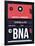 BNA Nashville Luggage Tag I-NaxArt-Framed Art Print