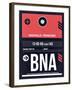 BNA Nashville Luggage Tag I-NaxArt-Framed Art Print