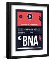 BNA Nashville Luggage Tag I-NaxArt-Framed Art Print