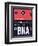 BNA Nashville Luggage Tag I-NaxArt-Framed Art Print