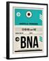 BNA Nashville Luggage Tag II-NaxArt-Framed Art Print