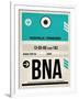 BNA Nashville Luggage Tag II-NaxArt-Framed Art Print