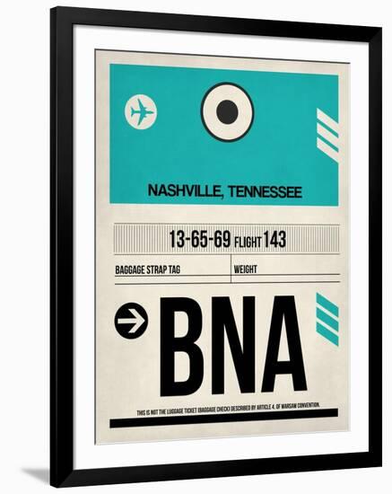 BNA Nashville Luggage Tag II-NaxArt-Framed Art Print