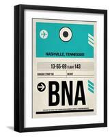 BNA Nashville Luggage Tag II-NaxArt-Framed Art Print