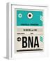 BNA Nashville Luggage Tag II-NaxArt-Framed Art Print