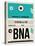 BNA Nashville Luggage Tag II-NaxArt-Stretched Canvas