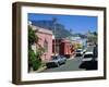 Bo-Kaap District (Malay Quarter) with Table Mountain Behind, Cape Town, South Africa-Fraser Hall-Framed Photographic Print