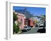 Bo-Kaap District (Malay Quarter) with Table Mountain Behind, Cape Town, South Africa-Fraser Hall-Framed Photographic Print