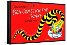 Boa Constrictor Snake with Victim-null-Framed Stretched Canvas