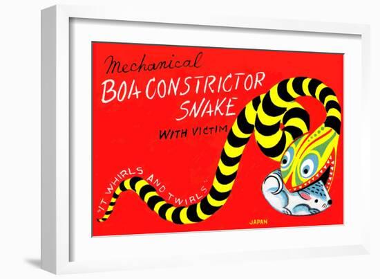 Boa Constrictor Snake with Victim-null-Framed Art Print