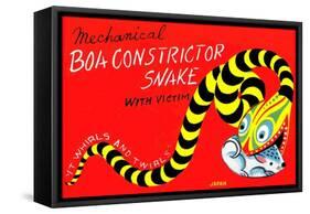 Boa Constrictor Snake with Victim-null-Framed Stretched Canvas