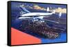 Boac Plane, from 'speed and Power'-Wilf Hardy-Framed Stretched Canvas