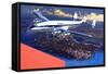 Boac Plane, from 'speed and Power'-Wilf Hardy-Framed Stretched Canvas