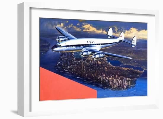 Boac Plane, from 'speed and Power'-Wilf Hardy-Framed Giclee Print