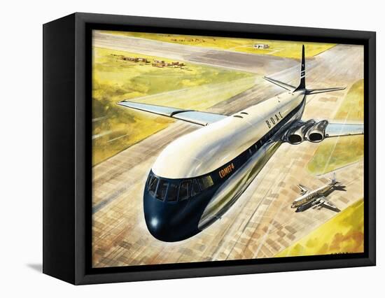 Boac's Comet 4 Passenger Aircraft-Roy Cross-Framed Stretched Canvas