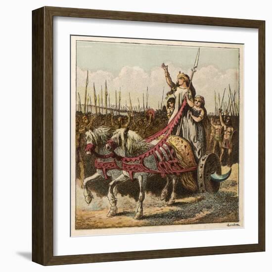 Boadicea and Her Army-Joseph Kronheim-Framed Art Print