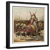 Boadicea and Her Army-Joseph Kronheim-Framed Art Print