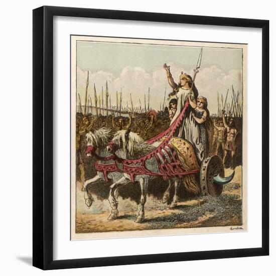 Boadicea and Her Army-Joseph Kronheim-Framed Art Print