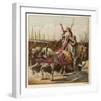 Boadicea and Her Army-Joseph Kronheim-Framed Art Print