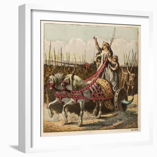 Boadicea and Her Army-Joseph Kronheim-Framed Art Print