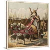 Boadicea and Her Army-Joseph Kronheim-Stretched Canvas