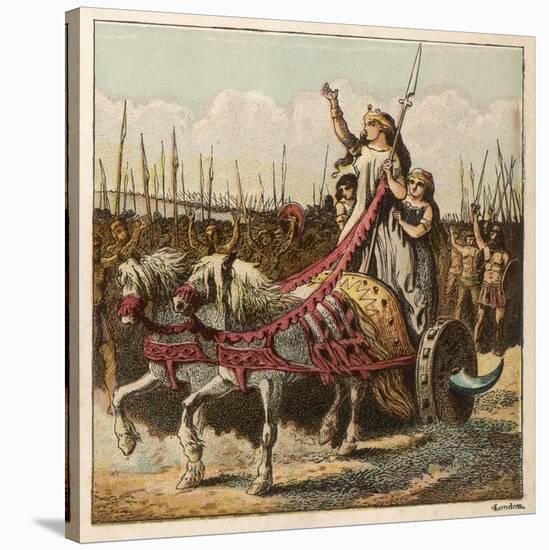 Boadicea and Her Army-Joseph Kronheim-Stretched Canvas