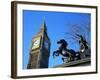 Boadicea (Boudicca) and Big Ben, London, England, United Kingdom-Ethel Davies-Framed Photographic Print