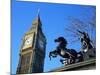 Boadicea (Boudicca) and Big Ben, London, England, United Kingdom-Ethel Davies-Mounted Photographic Print