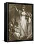 Boadicea Haranging the Britons, Engraved by Sharp-John Opie-Framed Stretched Canvas