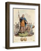 Boadicea (Variously Spelt Eg Boudicca) Queen of the Iceni Wife of Prasutagus-Charles Hamilton Smith-Framed Art Print