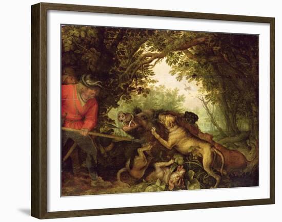 Boar Hunt, 1611-Roelandt Jacobsz. Savery-Framed Giclee Print