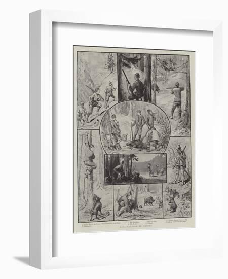 Boar-Hunting in Nassau-Charles Edwin Fripp-Framed Giclee Print