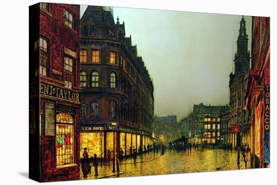 Boar Lane, Leeds, 1881-John Atkinson Grimshaw-Stretched Canvas