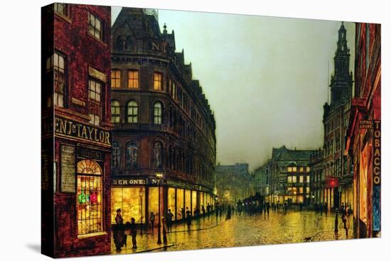 Boar Lane, Leeds, 1881-John Atkinson Grimshaw-Stretched Canvas