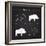 Boar Meat Cut Diagram - Elements Blackboard-ONiONAstudio-Framed Art Print