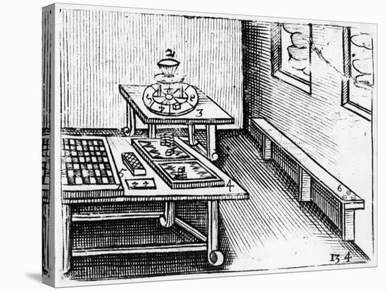 Board Games from 'Orbis Sensualium Pictus', 1658-John Amos Comenius-Stretched Canvas