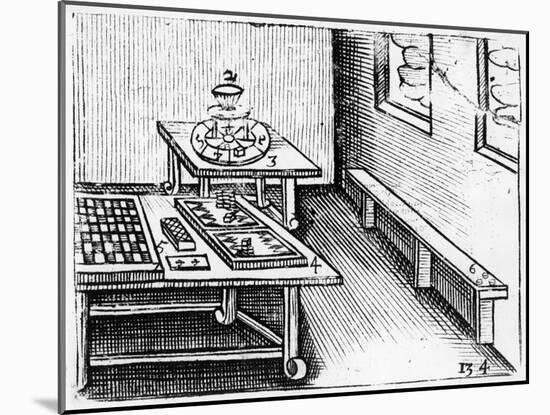 Board Games from 'Orbis Sensualium Pictus', 1658-John Amos Comenius-Mounted Giclee Print