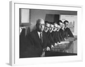 Board of Directors During Corporation Proxy Fight-Frank Scherschel-Framed Photographic Print