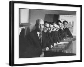 Board of Directors During Corporation Proxy Fight-Frank Scherschel-Framed Photographic Print