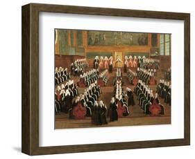 Board of Pregadi in Ducal Palace-Gabriele Bella-Framed Giclee Print